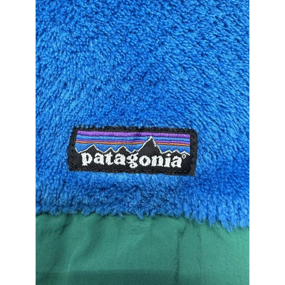 Patagonia Fleece Jacket Womens XS Blue Snap Pullover High Pile Thermal Pockets